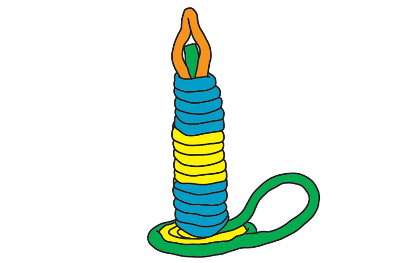 3-D Wikki Stix Candle