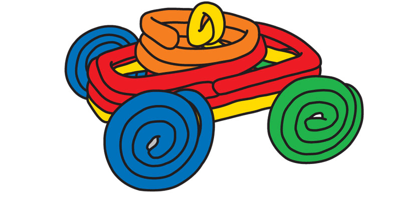 3-D Wikki Stix Car