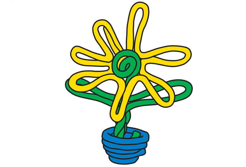 Wikki Stix 3-D Flower in a Pot