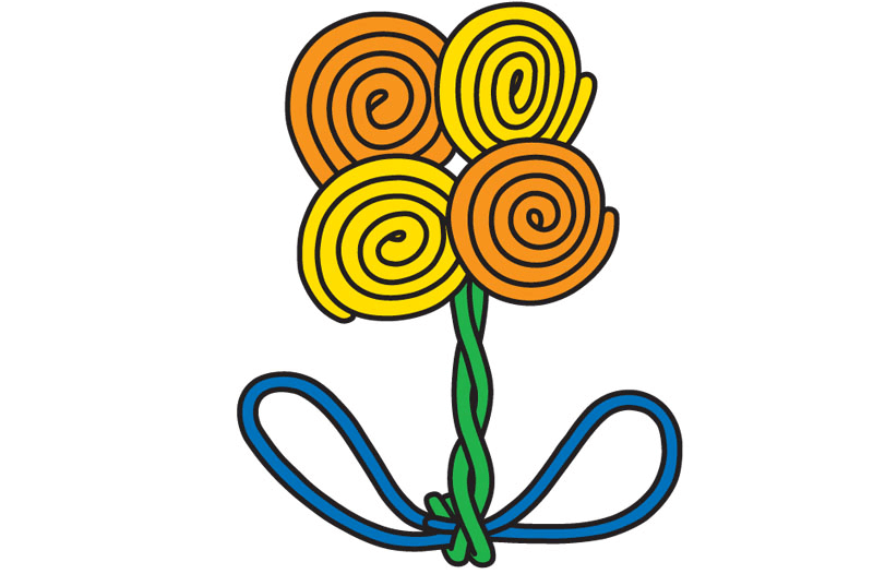 Make a Wikki Stix 3-D Flower