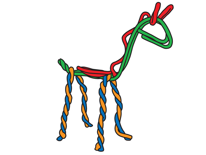 Make a Wikki Stix 3-D Horse