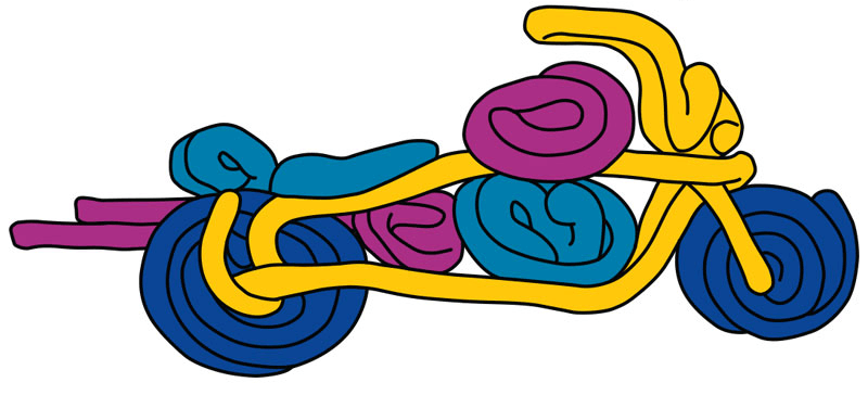 Make a Wikki Stix 3-D Motorcycle