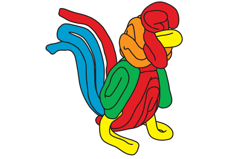 Make a Wikki Stix 3-D Rooster