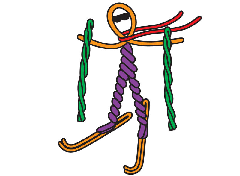 Make a Wikki Stix 3-D Skier