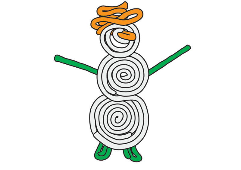Make a 3-D Wikki Stix Snowman
