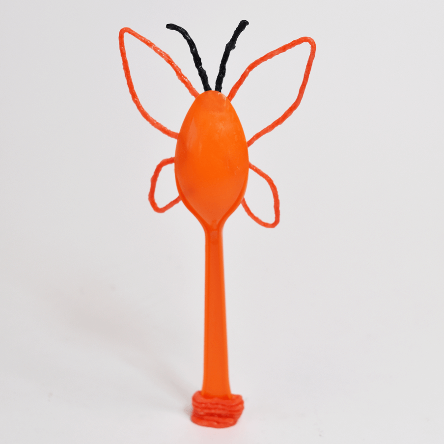 Orange spoon like butterfly.