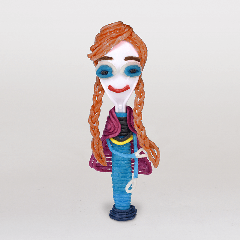 Spoon as Anna, closeup.