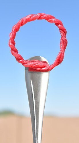Circular Wikki attached to spoon.