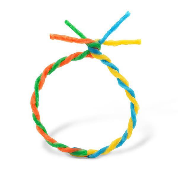 Closeup of Wikki Stix Bracelet.