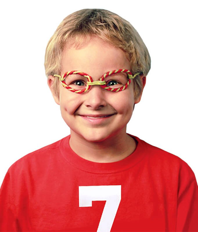 9-year-old boy in Wikki glasses.