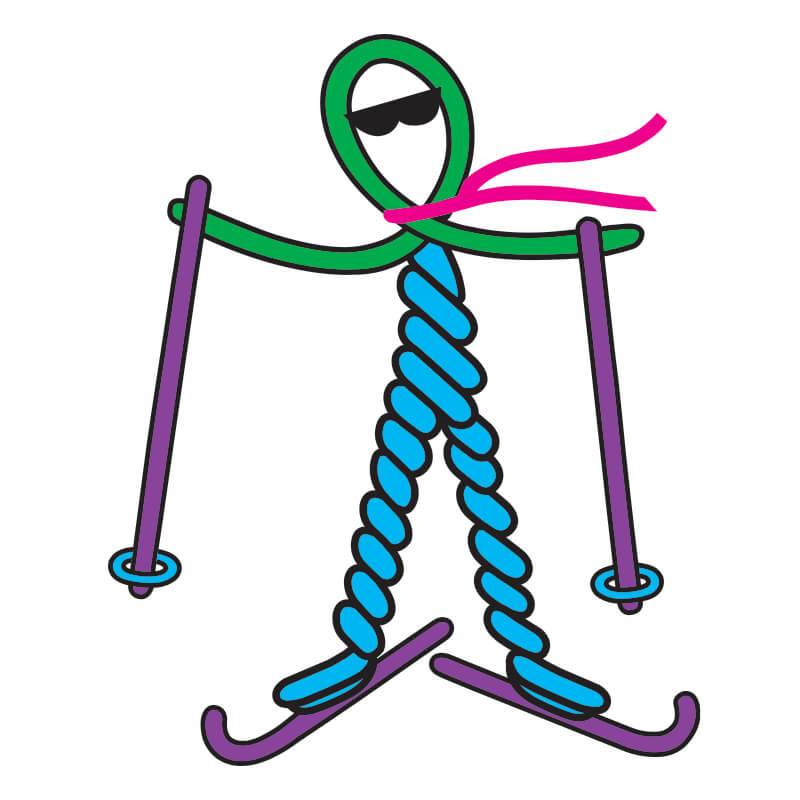 Wikki Stix Skier.