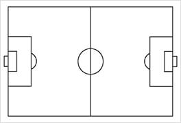 Outline for basic soccer field.