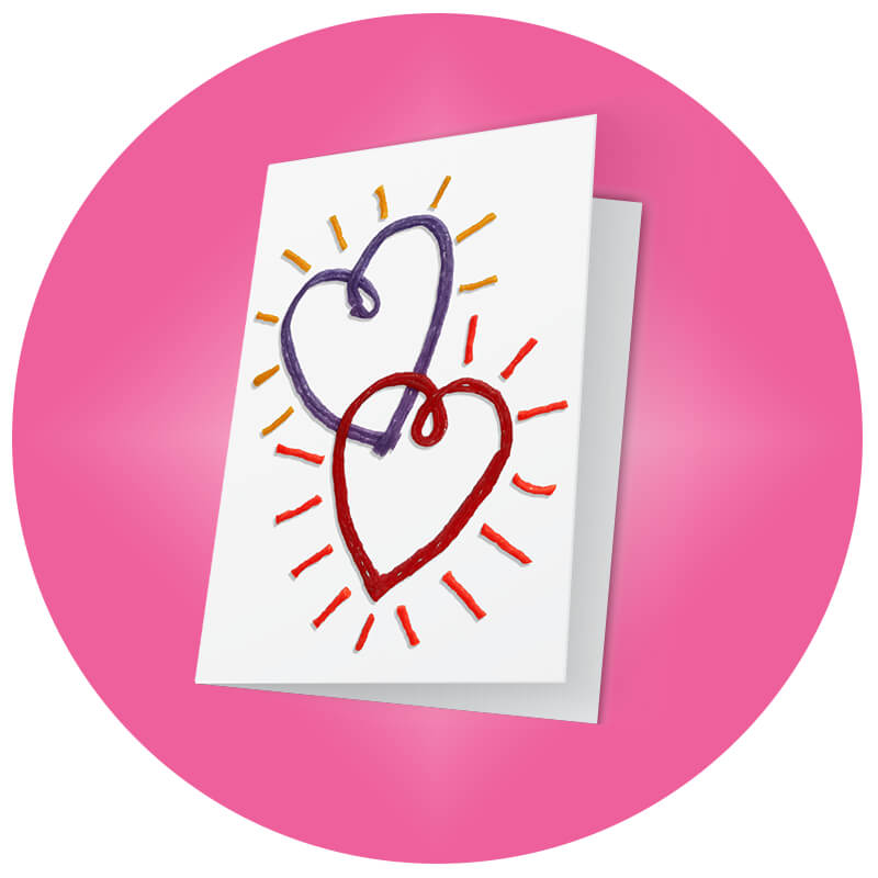 Valentine's Day Card - Double Heart