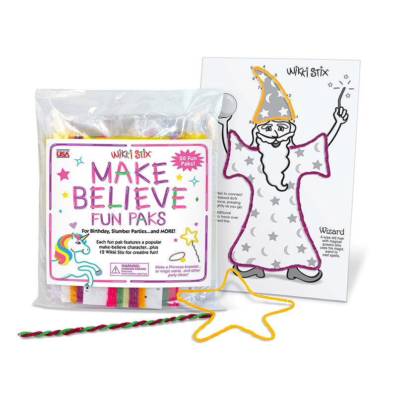 Make Believe Fun Packaging with Wizard playsheet.