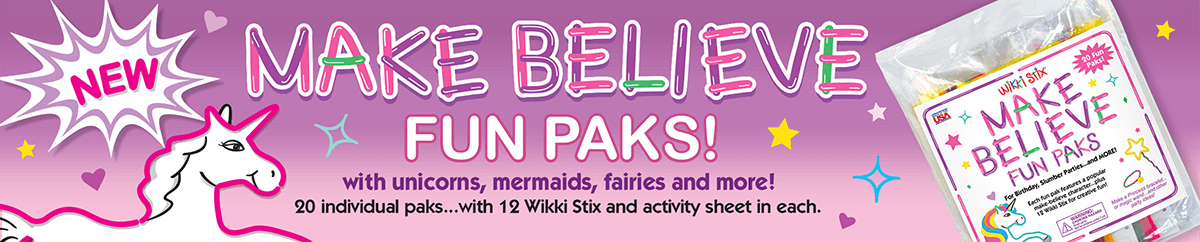 New! Make Believe Fun Paks Banner featuring a unicorn!