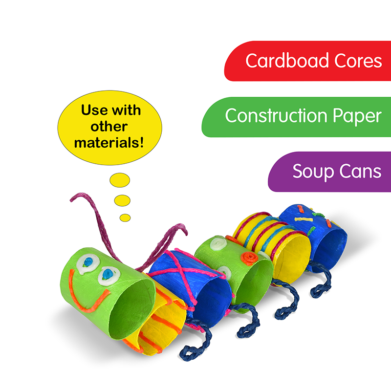 Caterpillar created with paper cores and Wikki Stix!