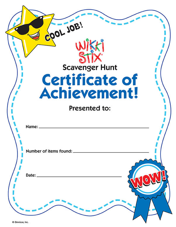 Certificate of Achievement.
