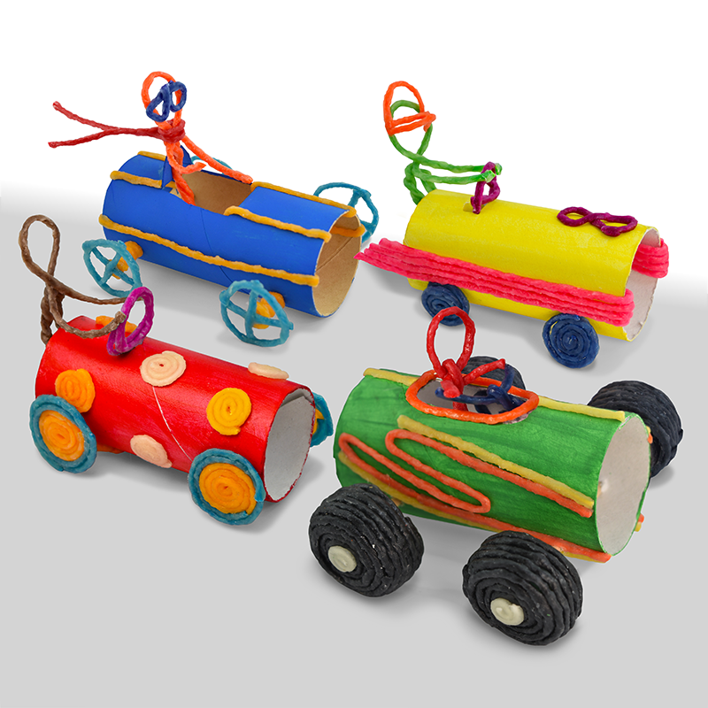4 race cars with fun people created with paper cores and Wikki Stix! Four race cars with people created with paper cores and Wikki Stix!
