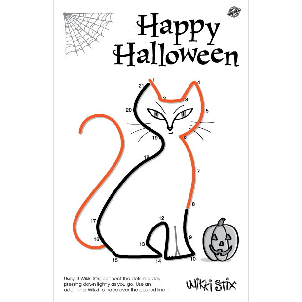 Cat themed playsheet with Happy Halloween.