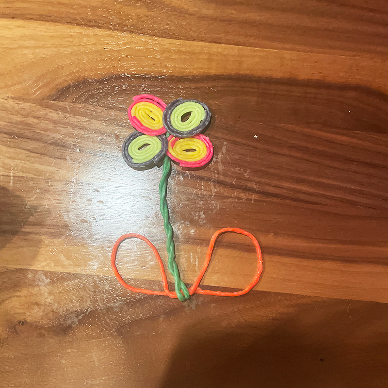 Flower created with Wikki Stix!