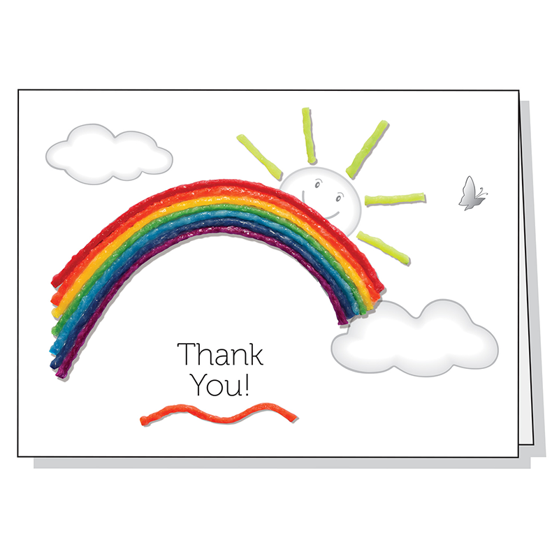 Thank You card created with the Wikki Stix Create-A-Card Kit!