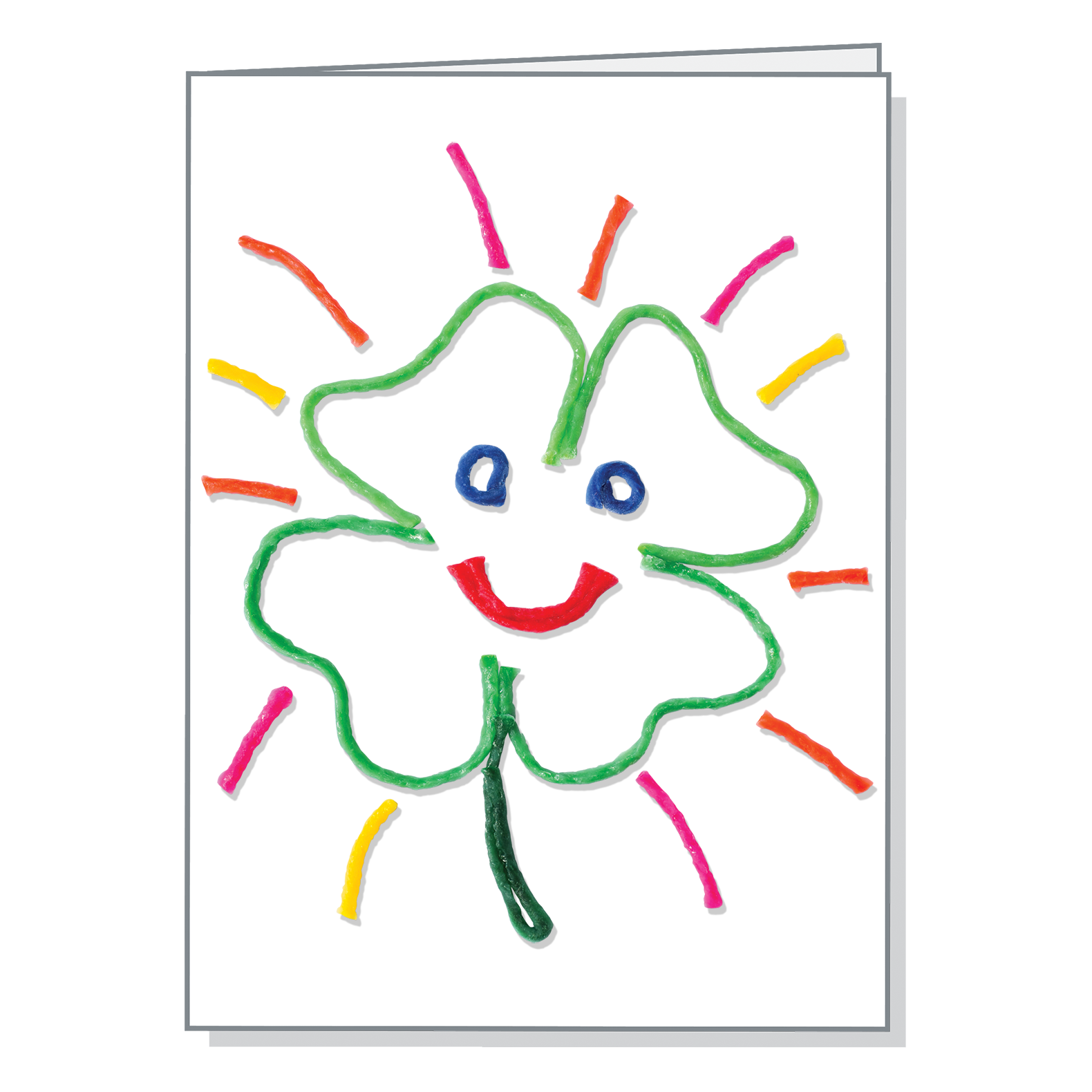 St. Patrick's Greeting Card created with Wikki Stix.