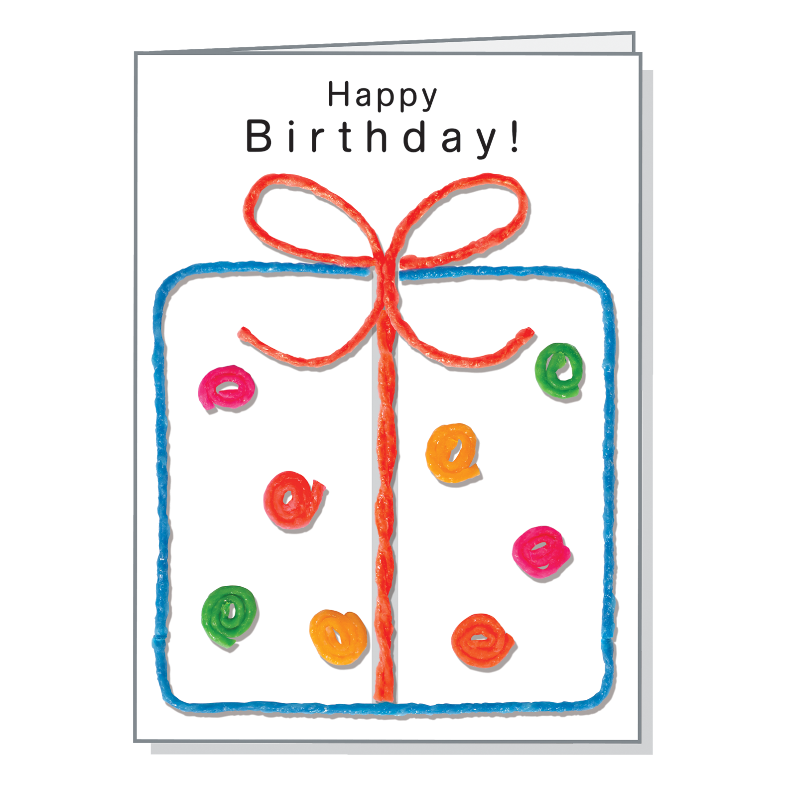 Birthday Greeting Card created with Wikki Stix.