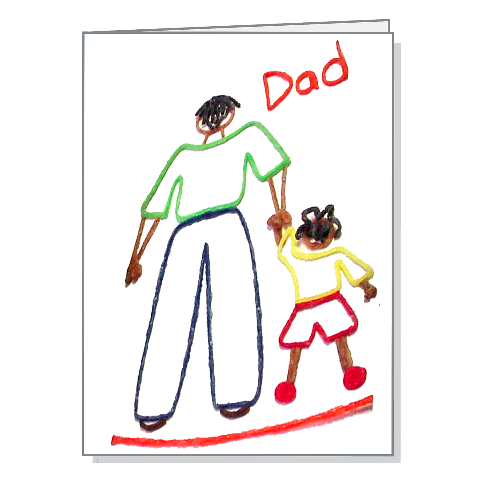 Father's Day Greeting Card created with Wikki Stix.