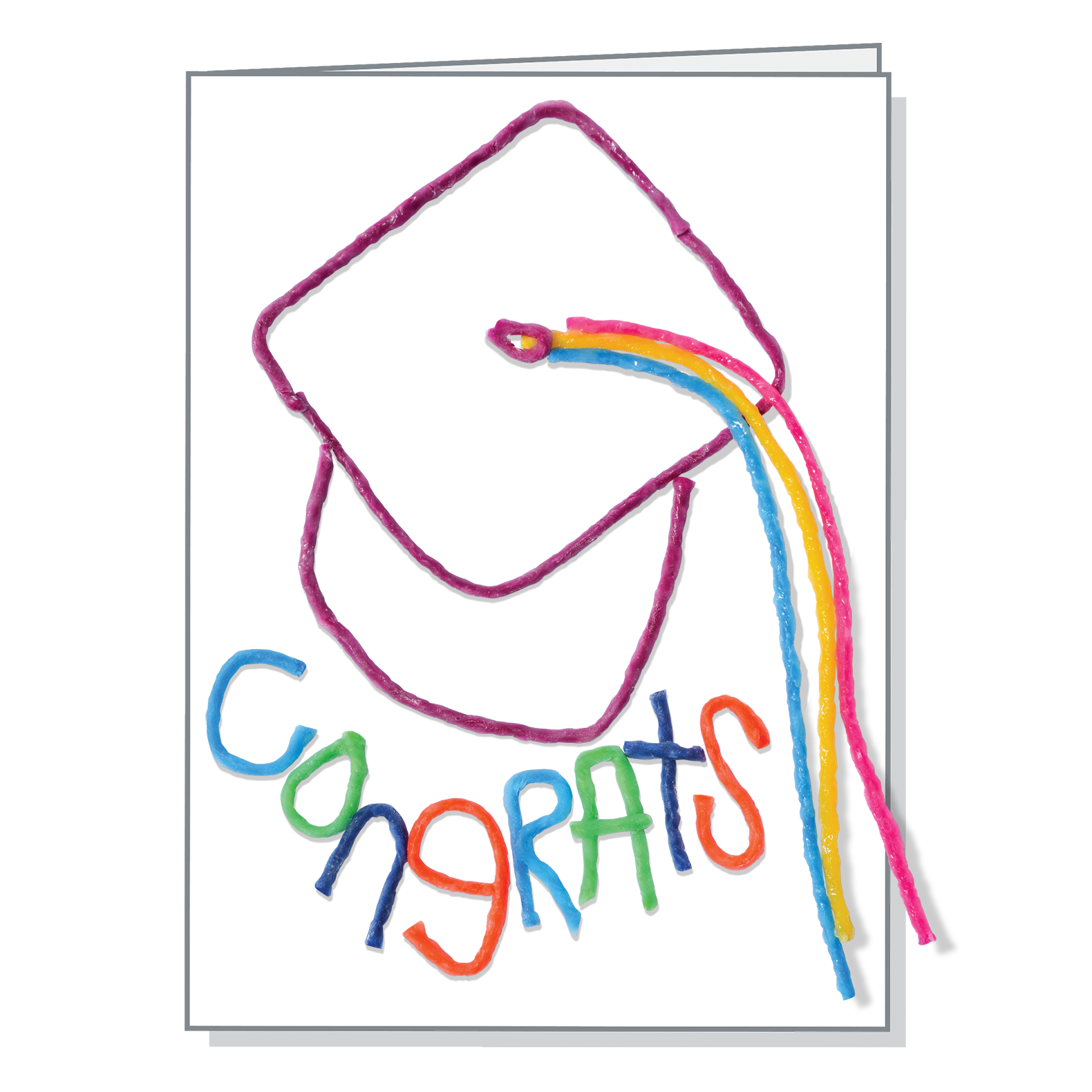 Graduation Greeting Card created with Wikki Stix.