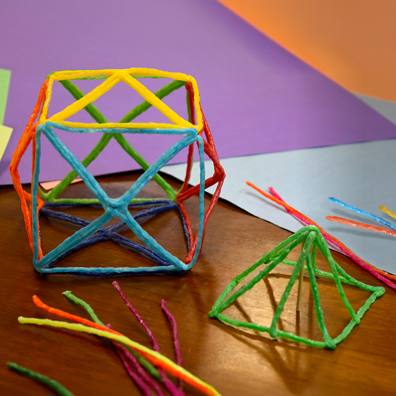 Polyhedron or Pyramid created with Wikki Stix.
