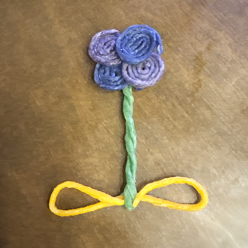 Flower created with Wikki Stix.