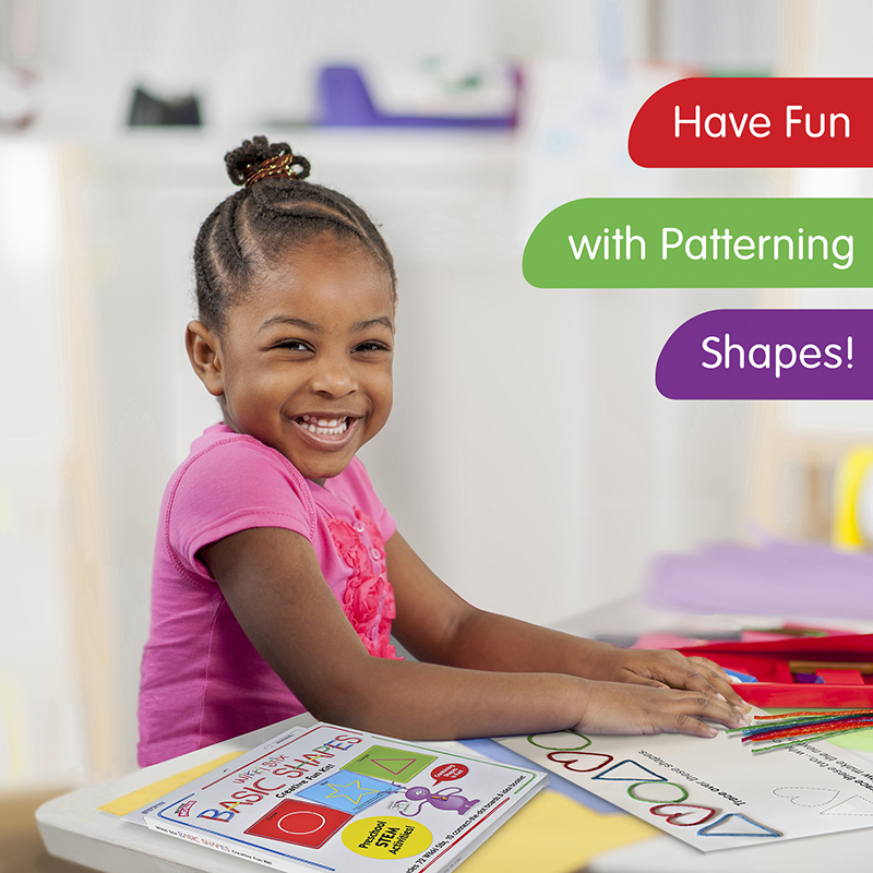 Basic Shapes product display with adorable little learner!